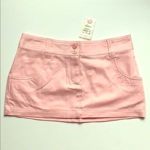 Juniors Pink Mini Skirt, Low-Rise, NWT
